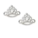 Disney Princess Sterling Silver Crown Stud Earrings