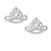 Disney Princess Sterling Silver Crown Stud Earrings