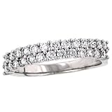 2 Row Round Shared prong Set Diamond Band .65cttw