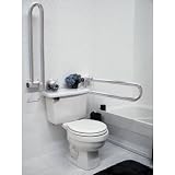 1 Right Side Only HealthCraft P T Rail Fixed 32 inch Platinum Grey Powder