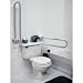 1 Left Side Only HealthCraft P T Rail Fixed 28 inch Platinum Grey Powder