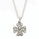 Celtic Trinity Carolingian Cross Necklace