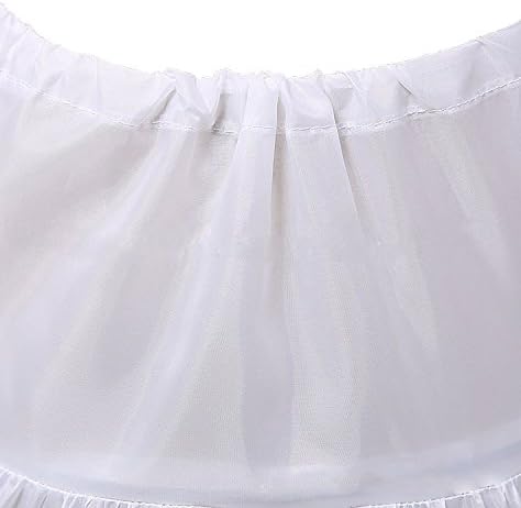 Voguevers Flower Girls Petticoat Short 3-Hoop Crinoline Skirt