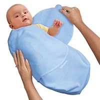 SwaddleMe Adjustable Infant Wrap-Blue Cotton Knit