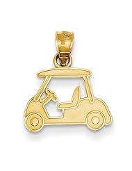 14k Golf Cart Charm