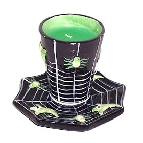 Ceramic Spider Web Plate and Cup Set by Lava