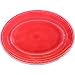 Le Cadeaux Triple Weight Melamine 16 Inch Oval Serving Platter, Solid Red