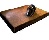 XXXL Jumbo Large 55"X47"X4" Orthopedic Memory Foam Pet Dog Bed with waterproof brown suede cover for larger dog