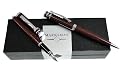 Coffret cadeau parure Stylo bille et stylo Plume Marksman Flaine effet cuir Luxe Marron