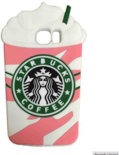 S6 Case,Galaxy S6 Case,Galaxy S6 Silicone Case,Tribe-Tiger Cartoon Starbucks Ice Cream Silicon Gel Rubber Case Cover Skin for Samsung Galaxy S6(Mango Cream)