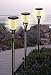 Super Tall Tiki Torch Solar Light W/flickering Amber Led Set of 2