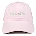 Trendy Apparel Shop 1970 Embroidered - 48th Birthday Gift Soft Cotton Baseball Cap - Light Pink