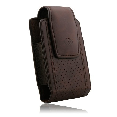 Naztech Executive Case - Medium and Larger Flip Phones - Blackberry, HTC, Samsung, LG, Motorola, and Nokia - Brown