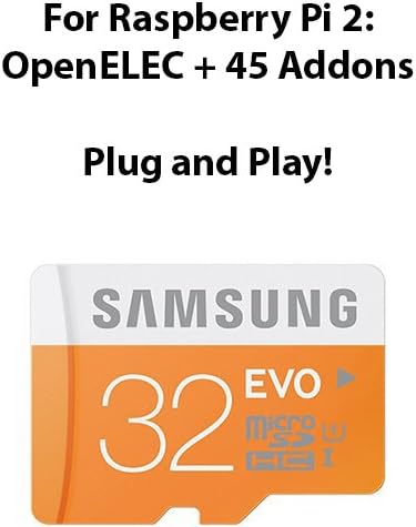 32GB Micro SD Card Preloaded With OpenElec (XBMC/KODI)+45ADDONS For Raspberry Pi 2 1024MB Only