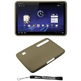 Smoke - Soft Rubber Gel Silicone Skin Cover Case for Motorola XOOM Android Tablet (Verizon Wireless)