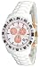 Oniss #ON619-M79 Men's Ceramica Proteccion White Ceramic Sports Chronograph Watch (Rose Gold Sub Dials)