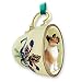 Collie Green Holiday Tea Cup Dog Ornament - Smooth