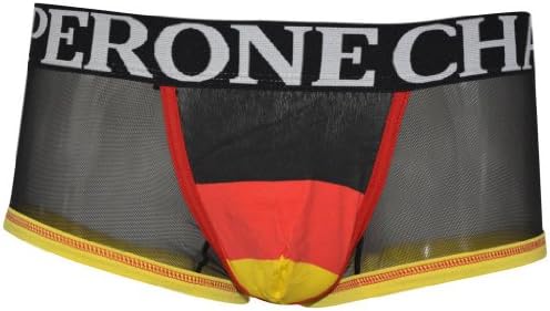 Chaperone Mens Deutschland Breathable Mesh Underwear Boxer - Black L