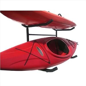 Click to read our review of Kayak Storage Racks: Sparehand Systems Black Kayak Rack