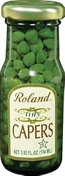 Roland Green Capers, Tiny, 3.52-Ounce Jars (Pack of 12)