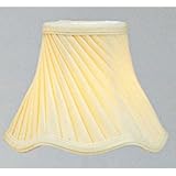 Livex Lighting S146, Silk Bell Shaped Scalloped Chandelier Clip On Lamp Shades, Ivory, B1489