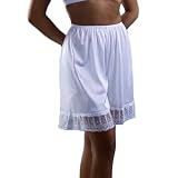 Underworks Pettipants Nylon Culotte Slip Bloomers Split Skirt 9-inch Inseam 6-Pack