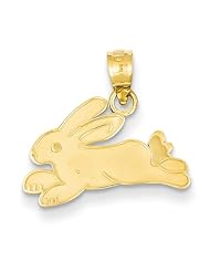 14k Yellow Gold Rabbit Bunny Pendant. Metal Wt- 0.85g