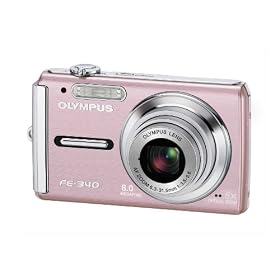 Olympus FE-340 Digital Camera - Pink (8.0MP, 5x Optical Zoom) 2.7" LCD