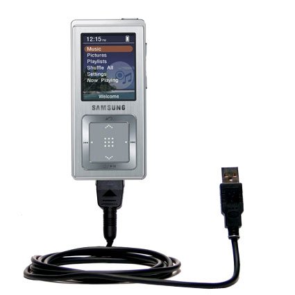 Classic Straight USB Cable for the Samsung Yepp YP-Z5 with Power Hot Sync and Charge capabilities - Gomadic Brand w/ TipExchange Technology