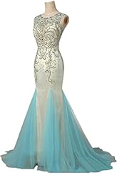 Charmeuse Beaded Lace Jeweled Mermaid Evening Dress 
