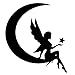 Pack of 3 Fairy on Moon Stencils Made from 4 Ply Mat Board 16x20x 11x14, 8x10