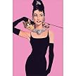 Audrey Hepburn Poster - Pink (24x36")