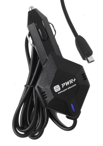 Pwr+ 5.5 Ft Fastest 3.5A Car-Charger for Samsung-Galaxy Note, Tab A, E, S, S2, 3, 4, S, Pro; SM-P600 P605 P900 T110 T113 T210R T217A T217S T237P T280 T310 T320 T350 T520 T550 T560 T567V T700 T710 T800 T810 T817V T807V T900; GT-N5110 P5210; SGH-I467 Power-Cord