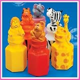 Zoo Animal Jungle Bubble Bottles (24 pc)
