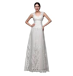 A-line V-neck Chiffon Lace Cocktail Floor Length Sleeveless Tank Evening Dress/Homecoming Dress/Prom Dress  with a Court Train 