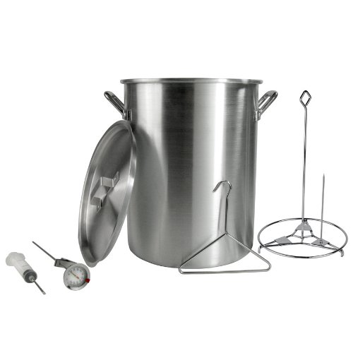Backyard Pro 30 Quart Aluminum Stock Pot Turkey Fry Pot With Lid
