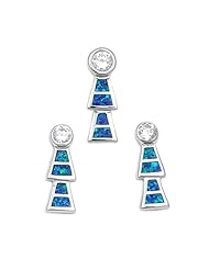 Sterling Silver Sets With Cubic Zirconia