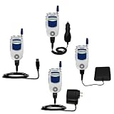 Road Warrior Kit for the Nextel i733 includes a Car & Wall Charger AND USB cable AND Battery Extender - Gomadic Brand w/ TipExchange Technology