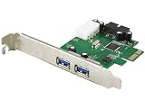 Uspeed PCI-E to USB 3.0 Express Card with 2 USB 3.0 standard Ports and 1 USB 3.0 20-pin Connector with Male Power Connector