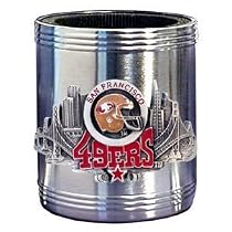 San Francisco 49ers Stainless Steel Beverage Can Cooler - NFL Football Fan Shop Sports Team Merchandise