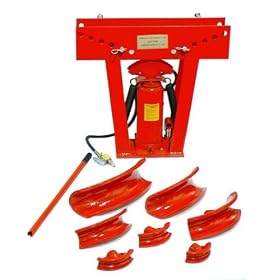 Click here to buy Heavy-Duty 16-Ton Air Hydraulic Pipe Bender - 8 Bending Dies 1 2 to 3 - Ships UPS by C.M.T Industrial.