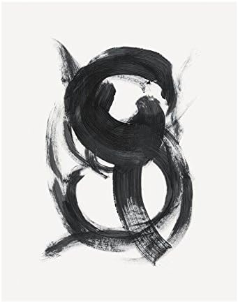 Minimalist Black and White Abstract Art Painting - The Perfect Artwork For Modern Minimal Homes - Abstract Wall Print (16x20)