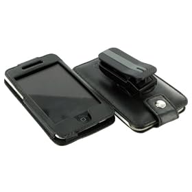 Premium Leather Belt Clip Case with Screen Protector for Apple iPod Touch 3 and 2 MP3 Players + Young Micro Shoe Silicone Pouch for Nike+ Sensor (iPod Touch NOT included)