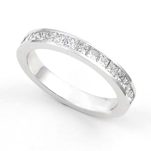 Platinum Channel set Diamond Wedding Band Ring (G-H/VS, 2/3 ct.), 5.5