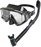 Cressi Panoramic Wide View Mask Dry Snorkel Set