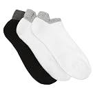 Ladies/Womens Plain Cotton Rich Trainer Socks (Pack of 3)