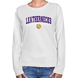 NCAA Western Illinois Leathernecks Ladies White Logo Arch Long Sleeve Classic Fit T-shirt