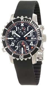 Fortis Men's 673.10.41K B-42 Marinemaster Automatic Chronograph Black Dial Watch