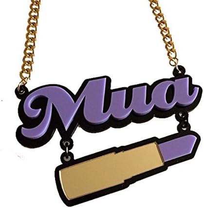 Mua Lipstick Mark Laser Cut Acrylic Pendant Necklace