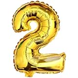 Gold and silver , 40" Numbers 0-9 foil balloons. Birthday / Party balloons. Q1501gold40"(2)